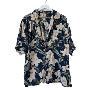 Mens Jamaican Jaxx Silk Hawaiian Button Up Size Large